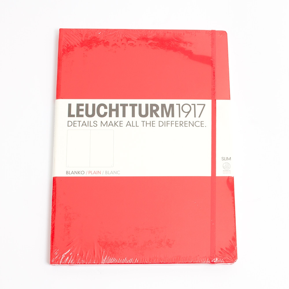 Leuchtturm, Master, Slim, Plain, Journal, A4, Red